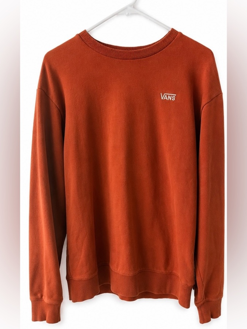 Vans Timeless Rust Oversized Boyfriend Graphic Crewneck Fleece Sweatshirt Small